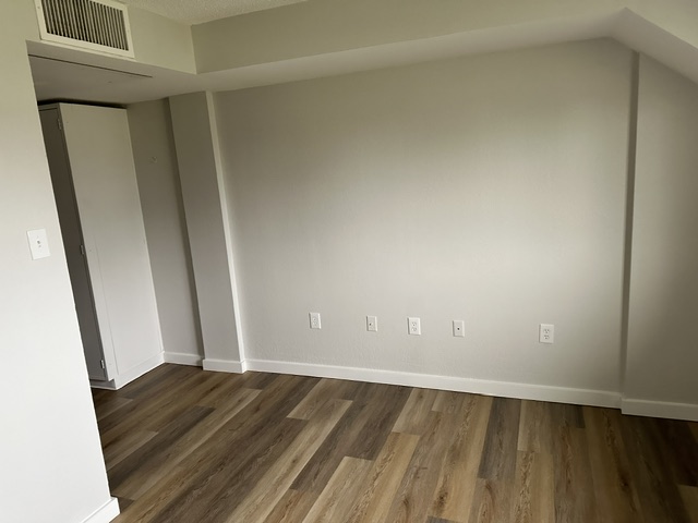 Renovated living area at Aero Apartments
